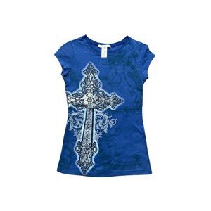 Charlotte Russe Y2K Cross Graphic Tee – Small